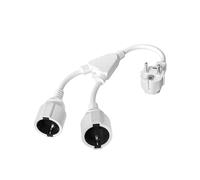 Luxvista Prolunga Elettrica, Prese Multiple con 2 Prese Schuko 2 in 1 Prolunga Cavo Elettrico Flessibile 16A/250V/Max 4000W IP44 Multipresa per Presa di Corrente per Casa, Ufficio, Esterni, Bianco