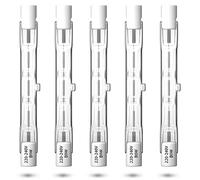 Luxvista R7S 78mm 80W Dimmabile Alogeno Dimmabile, J78 T3 Lampada a matita alogena lineare 1390LM Spotlight per lampade da pavimento, luci del paesaggio, lampione, Bianco Caldo 2800K, Pacchetto 5