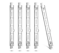 Luxvista R7S Lampada Alogena Lineare 118mm 230W, Dimmerabile J118 Lampadine alogene LED 118mm R7s Tipo J Lampadine Alogene Lineari Bianco Caldo 2800K, Confezione da 5