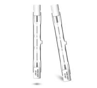 Luxvista R7S Lampadine Alogene 78mm 80W Dimmerabile Lampadine Alogene Lineare Bianco Caldo 2800K, 1390LM Barra Alogena Superbright Tipo J78 Doppia Base per Illuminazione Paesaggio Giardino (2 Pezzi)