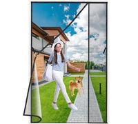 Luxvix Zanzariera Magnetica Porta, 95x230 cm Rete Fine, Zanzariere per Porte con Apertura Laterale in Poliestere, Zanzariere Magnetiche Porta del Balcone, Monta Facilmente, Non Serve Forare Nero
