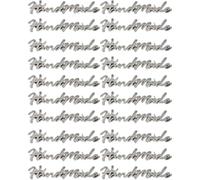 Luxylei 20 Pz Etichetta Rettangolare Etichette Fibbia Fatta a Mano per Borsa Accessori Cucito Fai Te 10x35mm