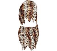 Luxylei Costumi Cavernicolo Leopardato per Donne E Uomini, 1 Set di Costumi Cavernicolo Indiano per Feste di Carnevale E Halloween, per Uomini E Donne delle Caverne E Costumi Discoteca