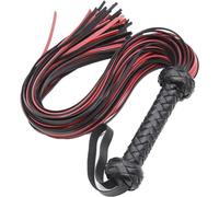 Luxylei Frusta in Pelle per Equitazione Frustino Morbido per Addestramento di Equestri Manico Rivestito in Pelle per Costume Cosplay