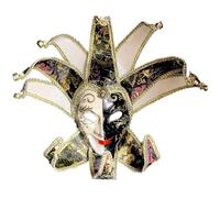 Luxylei Maschera Veneziana in Maschera, Maschera Giullare a Pieno Facciale, Costume di Carnevale, Cosplay, Travestimento, Accessorio per Spettacoli, Feste di Halloween