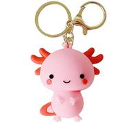 Luxylei Portachiavi Axolotl 1 Pezzo Portachiavi Kawaii in PVC Carino per Portafogli Zaini Borse Portamonete Telefoni Chiavi della Macchina