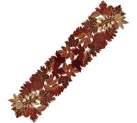 Luxylei Runner Tavola Autunnale per Il Ringraziamento, Runner Tavola con Foglie Ricamate, Runner con Foglie d'Acero per Il Raccolto del Ringraziamento, Decorazioni Autunnali per Tavola di Casa E Le