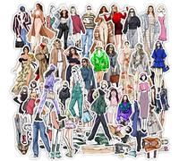 Luxylei Set di Adesivi per Ragazze Dipinti a Mano 50 PCS Personaggio Adesivo per Decorazioni per Il Diario del Diario del Diario di Scrapbooking Fai - -Te Album