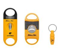 Luxylei Set Tagliasigari V Forbici per Sigari a Doppia Lama in Acciaio Inossidabile Accessori Forbici per Sigari Ghigliottina Strumento per Tagliare Sigari Viaggio Portatile