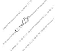LUXYSODE Collana da donna in argento Sterling 925 con catena a serpente, collana a corda intrecciata, lunghezza multipla, 40-61 cm, regalo o ciondolo di ricambio, 24 inch / 60 cm, Metallo, Nessuna