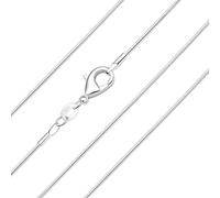 LUXYSODE Collana da donna in argento Sterling 925 con catena a serpente, collana a corda intrecciata, lunghezza multipla, 40-61 cm, regalo o ciondolo di ricambio, 22 inch / 55 cm, Metallo, Nessuna