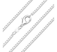 LUXYSODE Collana da donna in argento Sterling 925 con catena a serpente, collana a corda intrecciata, lunghezza multipla, 40-61 cm, regalo o ciondolo di ricambio, 16 inch / 40 cm, Metallo, Nessuna