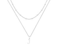 LUXYSODE Collane con iniziale per Wome S925 Collana in argento con lettera piccola collana con ciondolo iniziale in argento A-Z regalo personalizzato gioielli alla moda, Grande, Argento, Nessuna