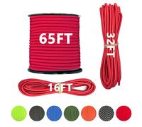 LUYADIN Corda elastica da 0,6 cm x 91 m, corda elastica per kayak, corde elastiche per riparare pali della tenda, fai da te, legami (rosso)