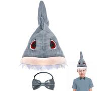 LUYANFX Cappello da Granchio Cappello Granchio, Cappelli Divertenti per Feste per Bambino Adulto, Regolabile Cappello di Granchio, Accessori per Costumi per Halloween Carnevale Pasqua (Squalo)