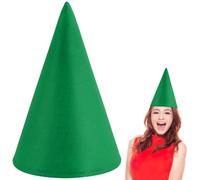 LUYANFX Cappello da Nano, Cappello da Elfo di Natale, cappello gnomo per adulto, cappello elfo adulto, Berretto Gnomo, cappello da gnomo, Decorazione per Natale e Carnevale (Verde)