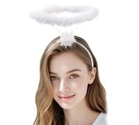 LUYANFX Cerchietto Angelo Bianco Aureola Corona e Cerchietti per Feste a Tema e Matrimoni, Cosplay (bianco)
