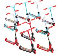 LUYANFX Mini Monopattino Da Dito 6 Pezzi, Finger Scooter per Dita, Finger Scooter a due Ruote, Mini Monopattini, 8.5 x 10.5 cm, Giocattolo Giochi per Bambini (Blu-6pcs)