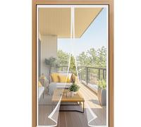 LUYANXY Zanzariera Magnetica 110x170cm, Zanzariera Porta Finestra Tenda Bianco, Zanzariere Magnetiche Balcone, Anti Insetti Traspirante Chiusura Automatica, Non ho più fastidiosi insetti in casa