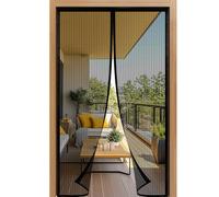 LUYANXY Zanzariera Magnetica 65x180cm, Zanzariera Porta Finestra Tenda Nero, Zanzariere Magnetiche Balcone, Anti Insetti Traspirante Chiusura Automatica, Non ho più fastidiosi insetti in casa
