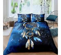LUYAPOND Copripiumino Matrimoniale 260x240 Acchiappasogni Blu, Set di Biancheria da Letto in Microfibra, 1 Piumone Matrimoniale 240x260 cm + 2 Federe 50x80 cm