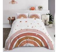 LUYAPOND Copripiumino Una Piazza e Mezza Arcobaleno, Set di Biancheria da Letto in Microfibra, 1 Copri Piumino 200x200 cm + 2 Federe 50x80 cm