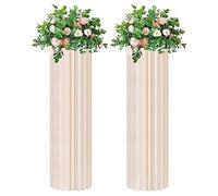 LUYAYW Espositore Centrotavola Pieghevole in Cartone, Piedistallo Cilindro per Festa 2 Pezzi Colonne Pieghevoli in Cartone Tavoli Cilindro per Decorazione Giardino Festa Nuziale(100cm)