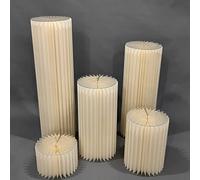 LUYAYW Supporti per cilindri da 5 Pezzi per Feste, colonne di Carta Pieghevoli espositori per piedistalli, Supporto per cilindri per Torte per Matrimoni e Compleanni(5-Piece Set)