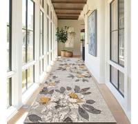 Luyckfrazy Tappeto lungo per corridoio 200 cm 250 cm 300 cm 350 cm 4 m 5 m 6 m Tappetino cattura sporco, tappeto per corridoio ingresso lavanderia oltre al tappeto per area, grigio(100×250cm)