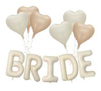 LUYIEDHA Bride, palloncino 40 CM bianco crema con lettere, Palloncini per Bride To Be, Palloncini Sposa, Palloncini Addio al Nubilato, Accessori per Addio al Nubilato (Multicolore B)