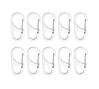 Luyismer 10Pcs Molla Clip Per Escursioni Esterne Campeggio Pesca Acciaio Inox Moschettone Anelli Gancio Fibbia D Portachiavi Arrampicata Clip