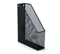 Luyismer 1Pc Rete metallica a parete Portariviste File Holder Paper Book Document Storage Rack Scaffale Home Office Desktop Nero