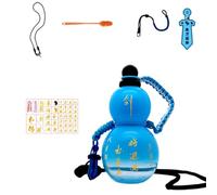 Luyismer Bottiglia di acqua di zucca 800ml di grande capacità bottiglie sportive uniche sport viaggio con accessorio decorativo acqua zucca