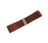 Luyismer Cintura elastica da donna con fibbie in lega, ampia cintura in vita per dimagrire comfort e stile contemporaneo fibbia in lega dimagrante si adatta alla cintura, Marrone chiaro, Taglia unica