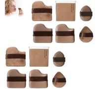 LUYJWZN Guo Xiao Niu Makeup Puff, 1 Set Of 6 Pcs Guoxiaoniu Makeup Puff, Chocolate Color Quick Make up Foundation Puffs Set, for Foundation, Blush & Loose Powder (2set)