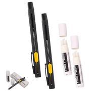 LUYJWZN Heat Erasable Fabric Marker for Sewing, Washable Erasable Replaceable Refill Marker Pen, Heat Erasables Pens for Fabric, Embroidery, Quilting (2PCS)