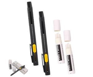 LUYJWZN Heat Erasable Fabric Marker for Sewing, Washable Erasable Replaceable Refill Marker Pen, Heat Erasables Pens for Fabric, Embroidery, Quilting (2PCS)