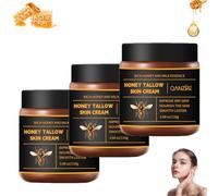LUYJWZN Marroomi Tallow Honey Balm, Organic Grass-Fed Beef Tallow Balm With Raw Honey, Tallows and HoneyBalm for Face for Dry & Sensitive Skin (3pcs)