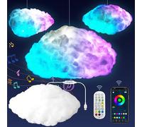 LUYOEXT Cloud Led DIY Lights for Bedroom,Multicolor Creative Night Lighting Kit Music Sync with APP Control, RGB with IC Remote Coolest Ceiling Decoration for Room Home Party(Cloud)