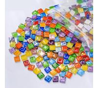 LuyoNova 200G Tessere Mosaico 1X1 Cm Piastrelle Mosaico Fai Da Te Mosaico di Cristallo,per Artigianato Tazze Vasi Piatti Artigianato Hobby Arte Casa Parete Decorazione di Colore Misto