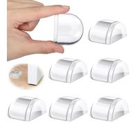 LuyoNova 6 Pezzi Fermaporta da Pavimento,Fermaporta Trasparente Trasparente,Fermaportas a Pavimento Adesivo Protezioni,per Pareti,Pavimentos e Mobili Uso Casa e Ufficio