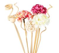 LUYSGBXR 10 Bastoncini di Rattan con Fiori Ortensia Rosa, diffusori fragranze Senza Fuoco, Ornamenti Fai da Te, Decorazioni for la casa
