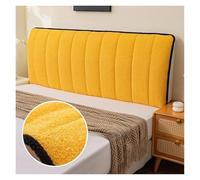 LUYSGBXR 1PC All Inclusive Bedhead Dust Protector Universal Bed Back Cover Bedroom Soft Warm Winter Thicken Quilted Headboard(Yellow,W200xH60cm)