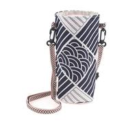 LUYSGBXR Borsa per bottiglia d'acqua da viaggio Borsa portatile per bottiglia d'acqua Borsa a tracolla Semplice tinta unita Protezione per tazza in tela Manicotto protettivo con cinturino