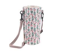 LUYSGBXR Borsa per bottiglia d'acqua da viaggio Borsa portatile per bottiglia d'acqua Borsa a tracolla Semplice tinta unita Protezione per tazza in tela Manicotto protettivo con cinturino