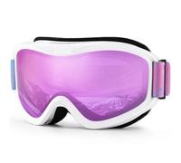 LUYSGBXR Maschera Sci Maschere da sci for uomo donna, sport invernali sulla neve con maschera a doppia lente antiappannamento occhiali snowboard motoslitta(C27 PINK)
