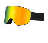 LUYSGBXR Maschera Sci Occhiali da sci professionali Uomo Donna Antiappannamento Sci sulla neve Protezione Sport invernali for adulti(Gold set)