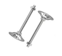 LUYSGBXR Piedini Regolabili Per Mobili 2Pcs Base 86mm Iron Galvanized M16 Thread Adjustable Foot Cups Lathe Legs Leveling Feet(Base Dia86xM16x80mm)