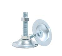 LUYSGBXR Piedini Regolabili Per Mobili 2PCS M10/M12/M16/M18/M20 Adjustable Foot Cups 60-150mm Length Iron Galvanized Articulated Feet Base(M12x80mm)