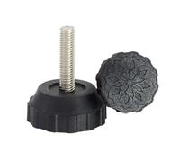 LUYSGBXR Piedini Regolabili Per Mobili 4PCS Adjustable Foot Cups Furniture Support Legs Base Dia.30/40/50MM With Screw L20mm-80mm Nylon Leveling Feet(Base Dia.50xM10x40MM)